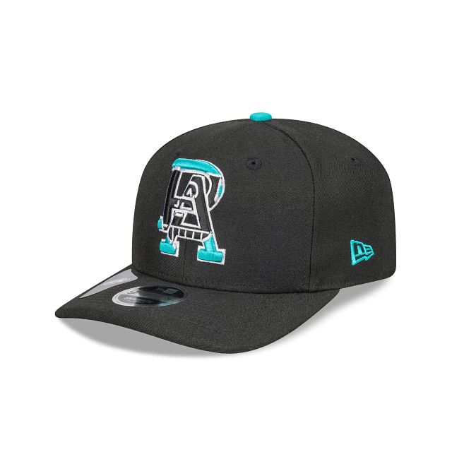 AFL Port Adelaide Power Letter Infill Official Team Colours Original Fit 9Fifty Snapback (ZPH7112) - Black New Era Caps